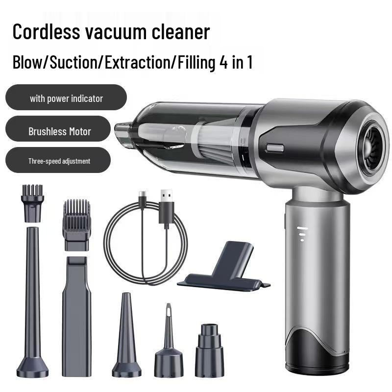 Three-Speed Wireless Car Vacuum Cleaner with High Suction and Power Display