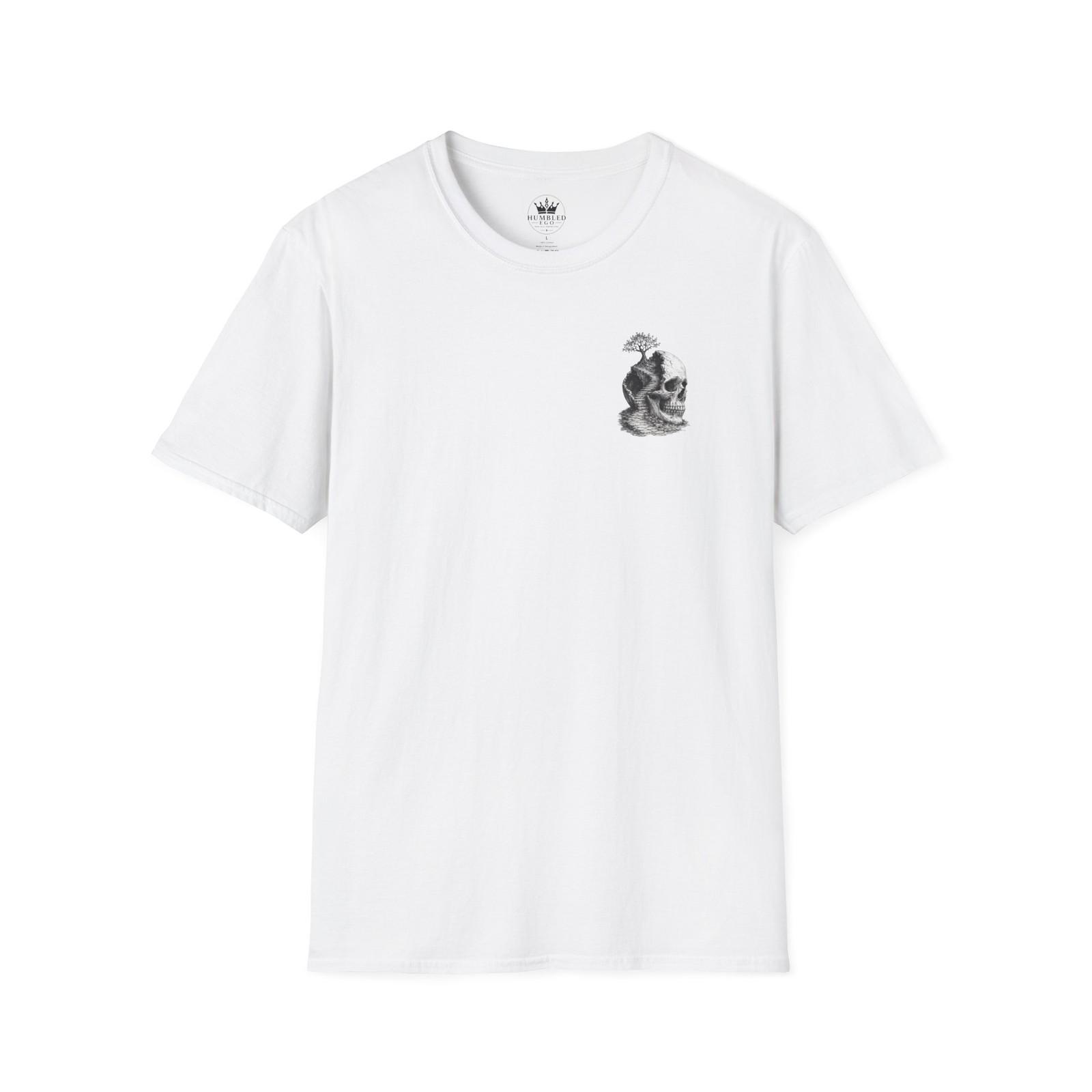 Skull Stairway Tree Gothic Dark Art Graphic T-Shirt | Death & Life Design S разноцветный