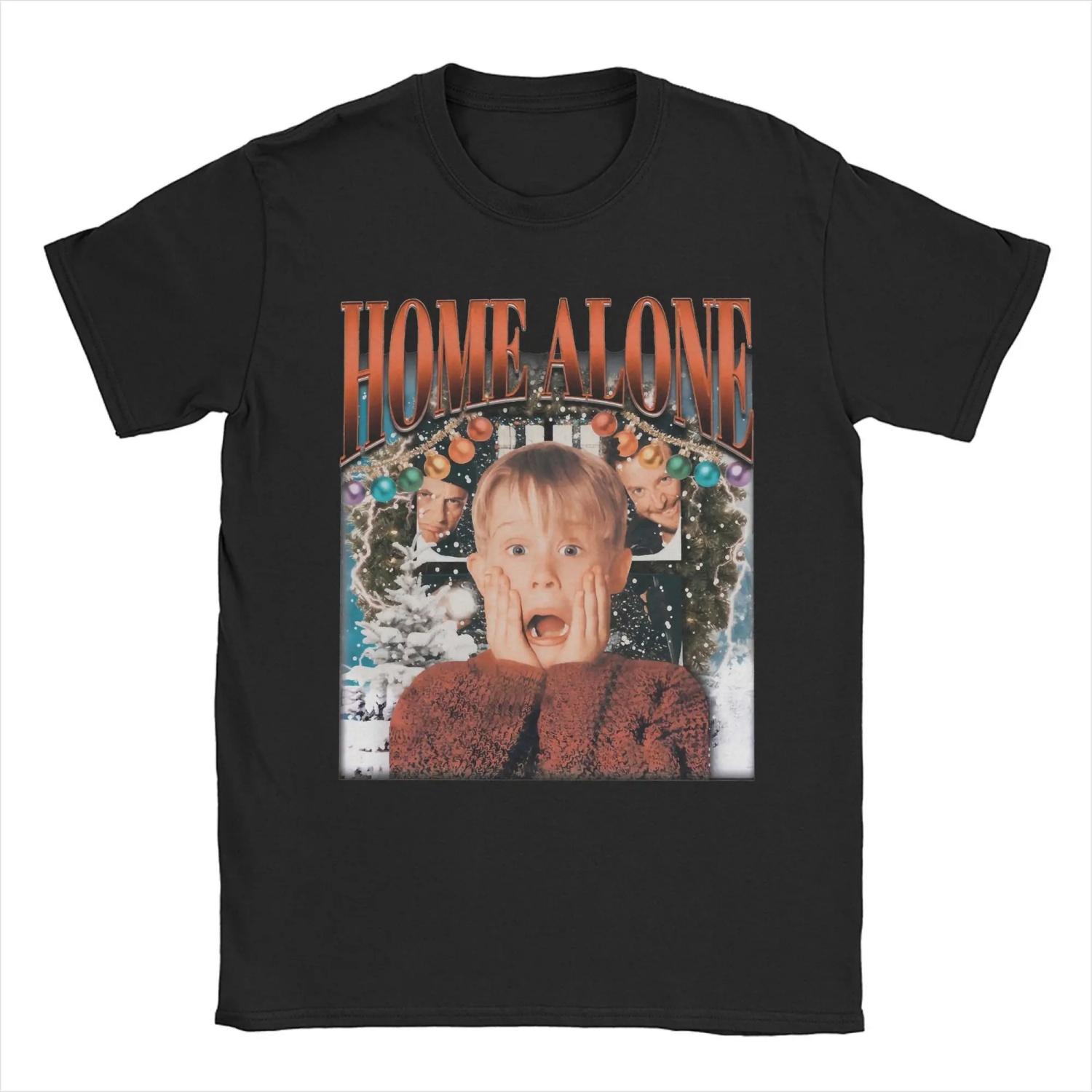 

Retro Home Alone Aftershave Kevin T-Shirts for Men Humorous 100% Cotton Tee Shirt Short Sleeve T Shirt Gift Idea Clothes S чёрный