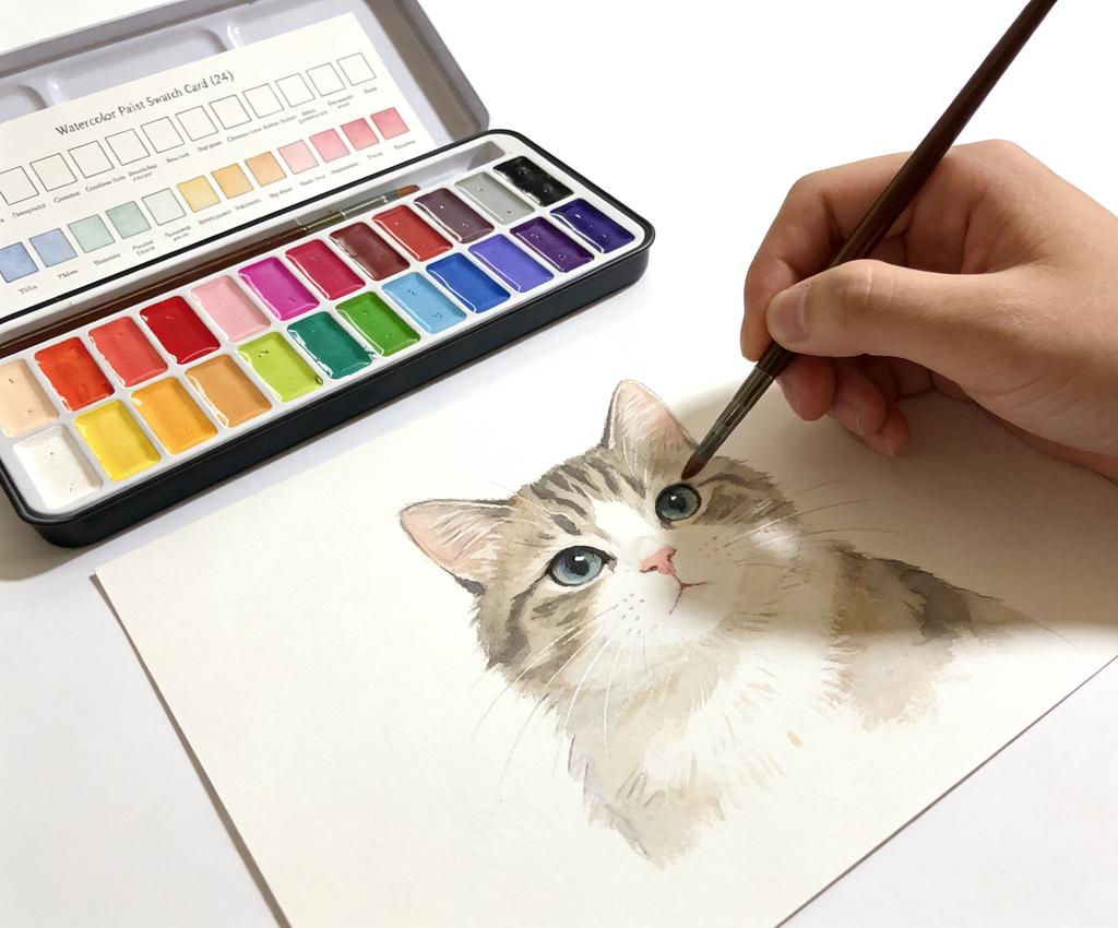 Professional Painting Watercolor Pigment Set, High-Quality Art Tools with Vibrant Paints And Brushes, Perfect for Party Gifts
