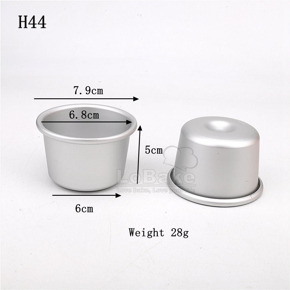 10pcs Concave Round Cup with Cavity Aluminium Cake Mould Steamed Mini Mousse Cheese Mold Egg Tart Holder DIY Baking Tools