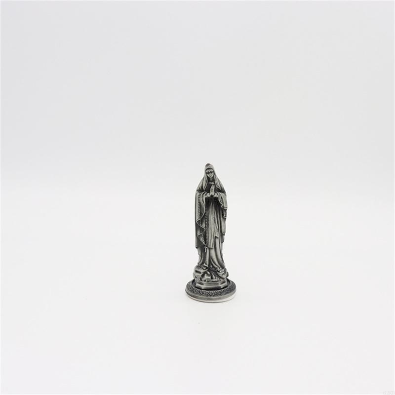 62KD Metal Maria Figurine Vintage Antique Christian Religious Figure Statue Ornament