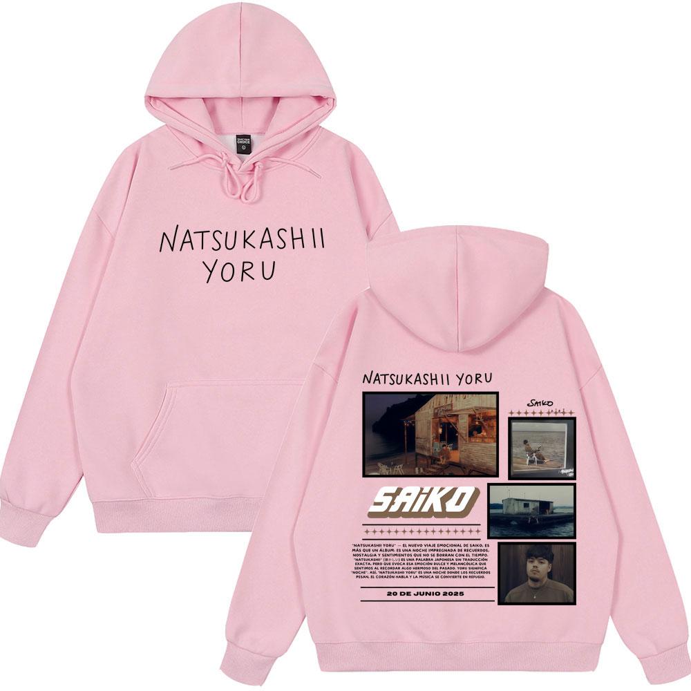 2025 Hot Sale Rapper SAIKO Natsukashii Yoru Album Tour Couple Hoodies Winter Clothing Harajuku Sweatshirts Men's Hip Hop Hoodie