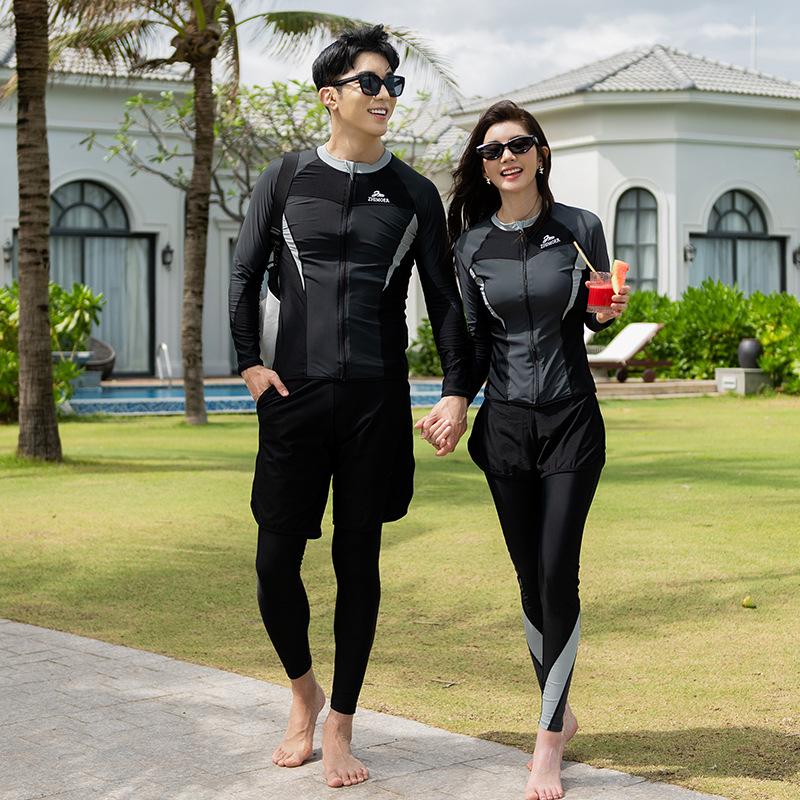 Damen Langarm-Neoprenanzug in Übergröße für Sonnenschutz & Schnorcheln - Unisex Quallenanzug