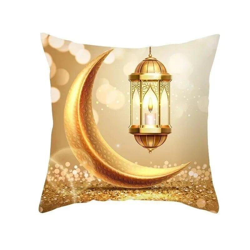 Eid Mubarak Decorative Cushion Cover Aid Ramadhan Decoration 2024 Islamic Muslim Decorative Ramadhan Eid Ramada Pillow Cover
