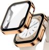 Tempered Glass+Cover For Apple Watch 11 10 9 8 7 46mm 42mm PC Bumper Screen Protector Case iWatch Series 7 6 5 4 SE3 44 40 45mm