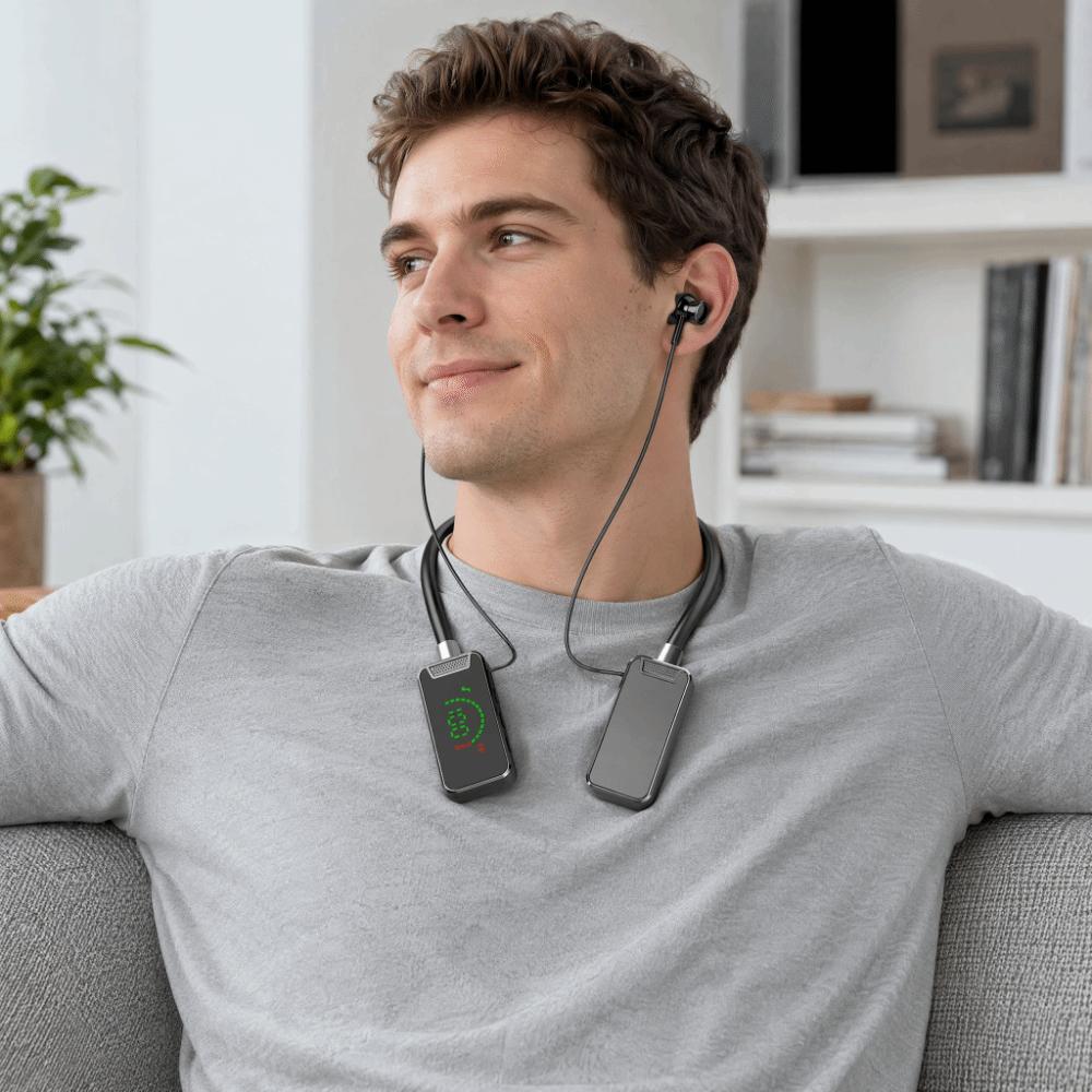 Handsfree Bluetooth Earphones HIFI Sound Noise Reduction Earbuds Neckband Earphones  Travel
