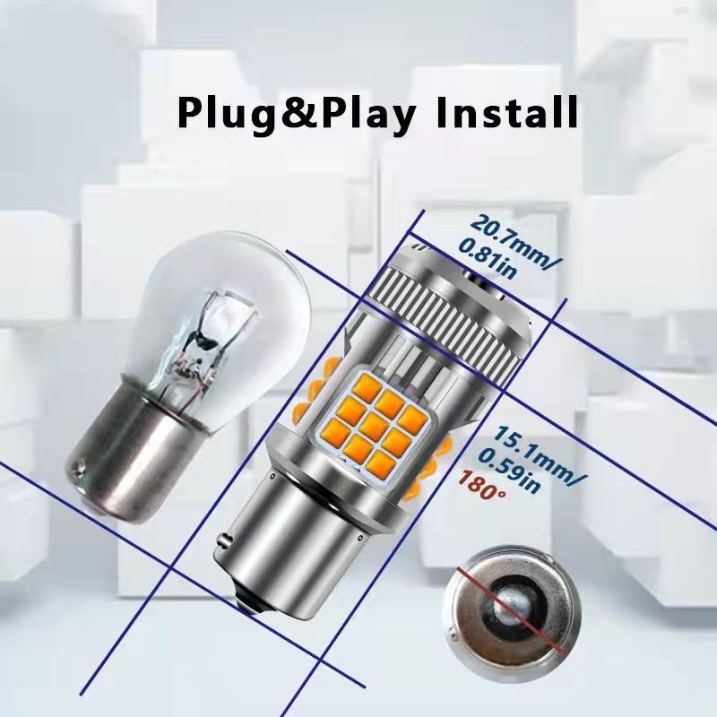 25W 2500lm P21w Λάμπα Αυτοκινήτου LED 3030 1156 Ba15s Οχημάτων Αυτοκινήτου Αξεσουάρ Λάμπες Φορτηγού Μοτοσυκλέτας Φλας Canbus 12v 24v