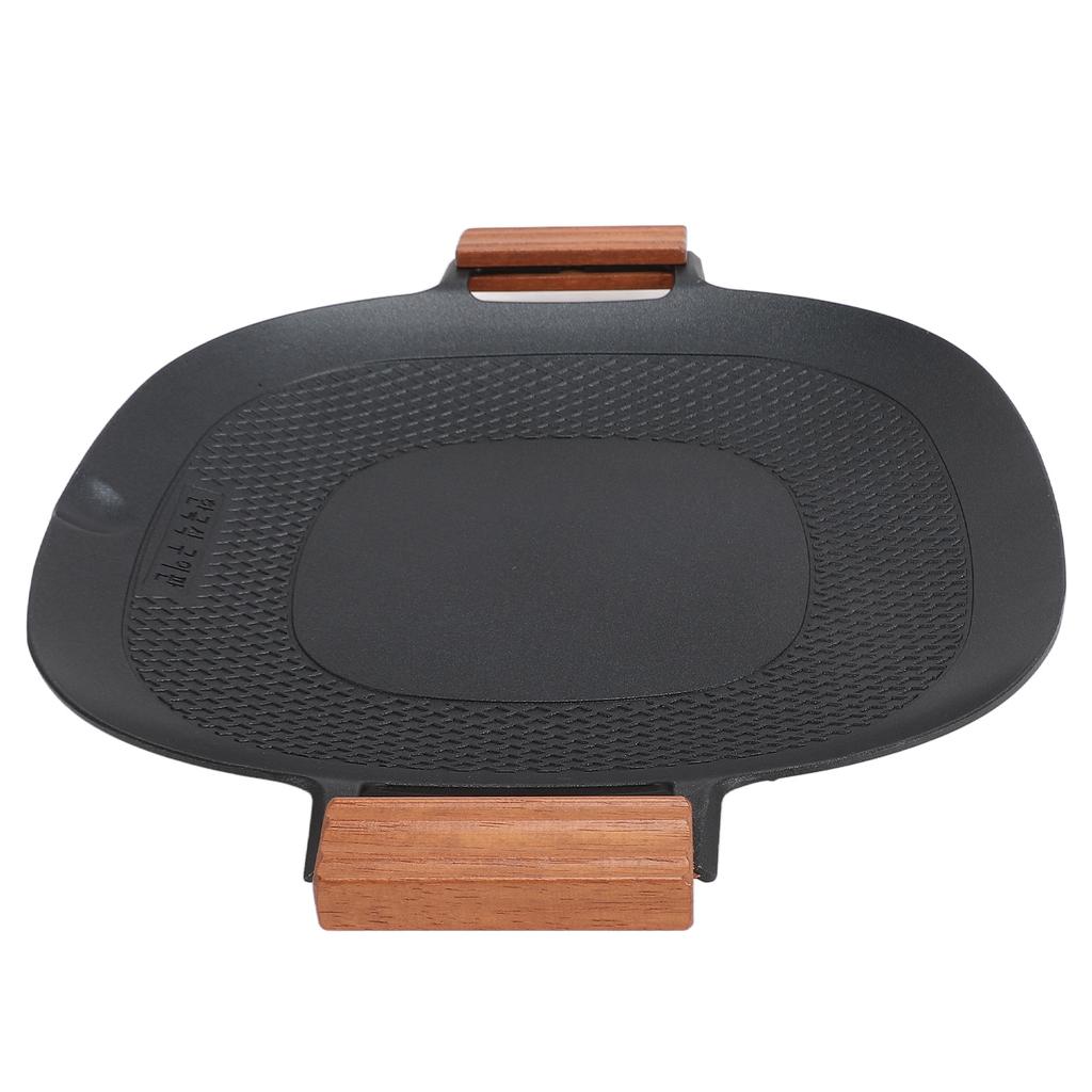 Barbecue Grill Pan Nonstick Coating Fast Heating Barbecue Stovetop Plate Grilling Skillet Pan for