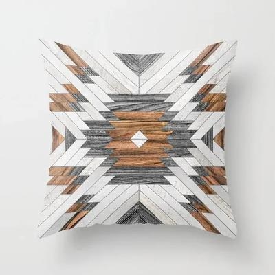 Farmhouse Home Decor Sofa Pillow Creative Wood Grain Marble Pillowcase Fashion Geometric Cushion Cover