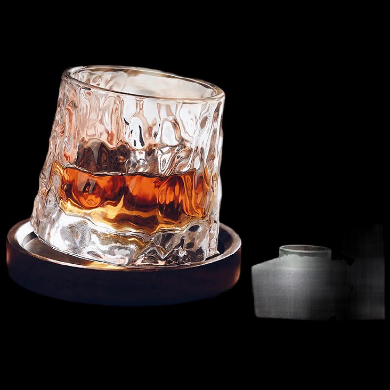 Набор стаканов ZISIZ из фактурного стекла с подставками