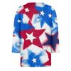 Women's Fashion Casual Seven-Sleeve Independence Day Print Round Neck Top