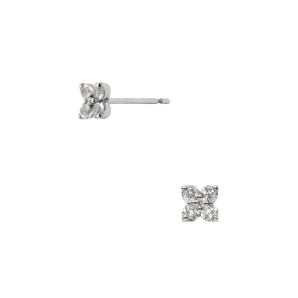 Vendome Aoyama Earrings K10 White Gold White Topaz AJBA2360 TH [Official]