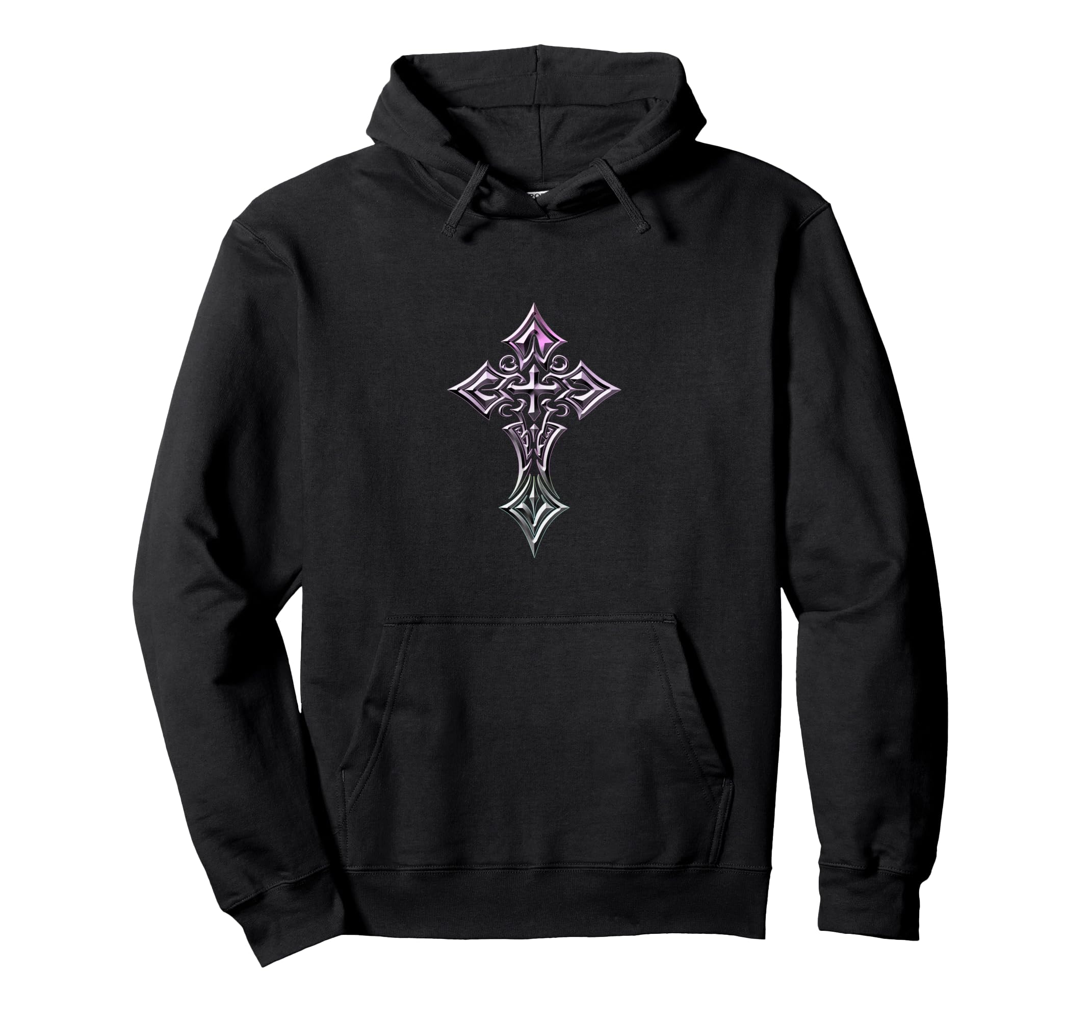 Худи в стиле Emo Goth с минималистичным готическим символом