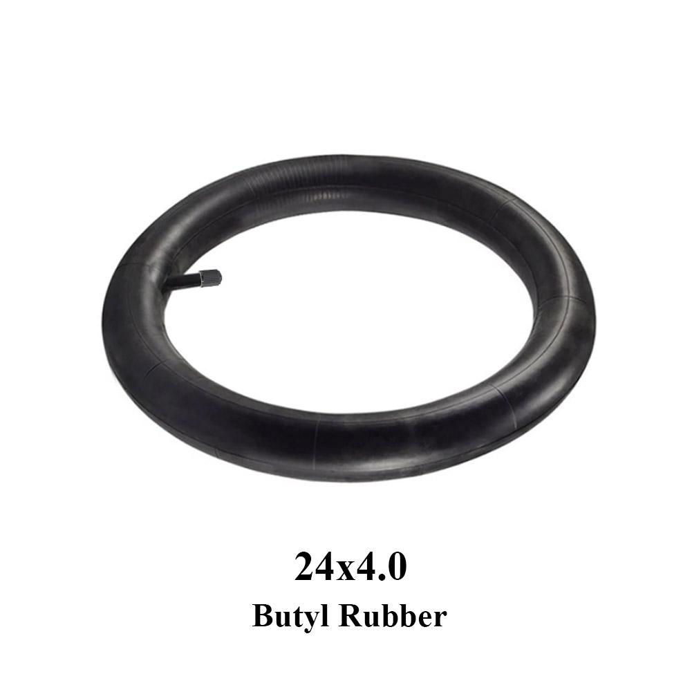 1PCS Fat Bicycle Tube 24x4.0 24*4.0 Bike MTB Inner Tube For Bikes E-Bikes Snowmobiles Bicycles ATVs Black Tyre Accessories