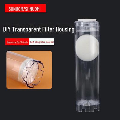 Botella de Filtro Transparente de 10 Pulgadas con Resina Aniónica y Catiónica para Instalación DIY