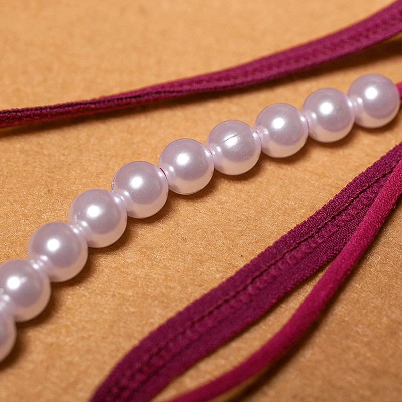 1 buc Lenjerie intimă pentru femei Tentație Transparentă Sexy Cracul deschis Modă Personalitate Tangas Chiloți Lanț de perle