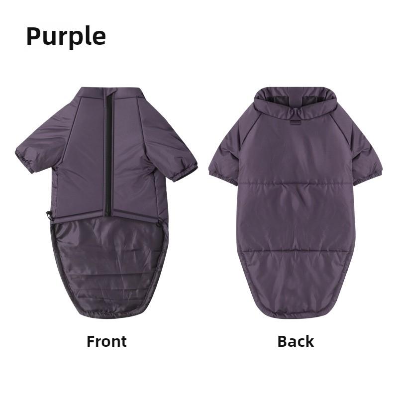 Winter Dog Clothes Cotton-padded Bipedal Dog Clothing Large Dogs Warm Fleece Windproof Wear-resistant Thicken Soft Dogs Apparels