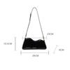 Women Shoulder Bags Fashion Patent Leather Burgundy Underarm Bag French Designer Lady Commuting Crossbody Handbags
