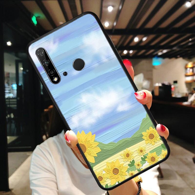Hand Painted Flower Sceneary Phone Case For Huawei P50 Pro P30 P40 Lite P40Pro P20 Lite P10 Plus Mate 20 Pro Mate20 X