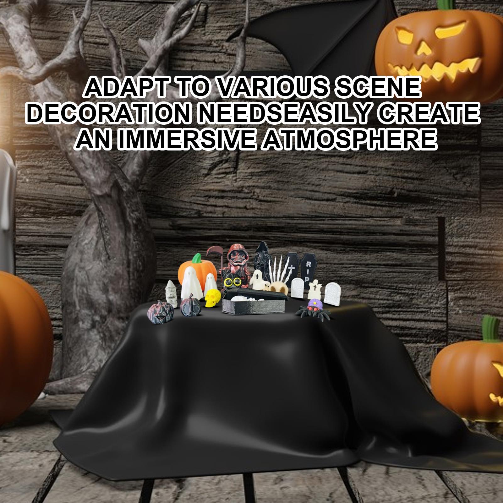

Halloween Ornaments 20 Pieces 3D Printed Halloween Horror Ornament Sets Horror Skull Home Decor For Bedroom Study Room Office CN