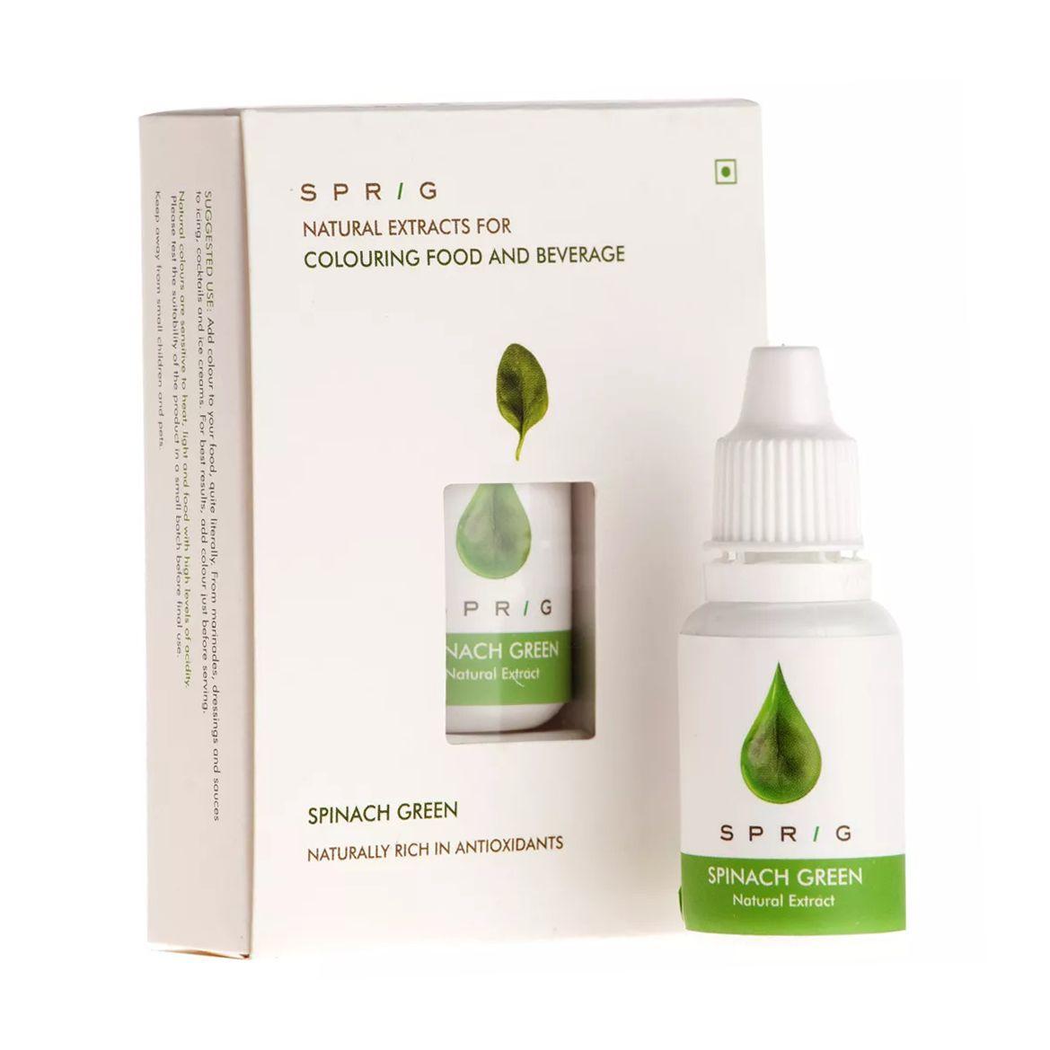 

Натуральный пищевой краситель: зеленый (15 мл), Spinach Green Natural Colour Extract, Sprig