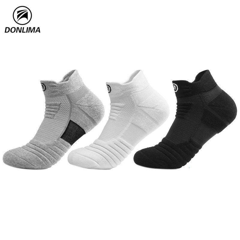 Elite Men's Low-Cut Basketball Socks: Thick Terry Bottom, Sweat-Absorbent, Breathable for Outdoor Running and Sports