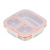 1set Stainless Steel Box With Leak-Proof Covered Four Compartment Refrigerator Storage Box Snack Container Lunch Box For Outdoor