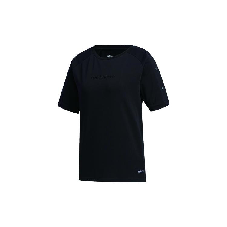 (WMNS) adidas neo SS TEE Sports Short Sleeve Black Women s FN6558 L