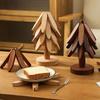 Tree Design Stand Wooden Trivets Decorative Anti Scald Heat Resistant Table Mat Coaster Wood Placemats Pot Kitchen Accessories