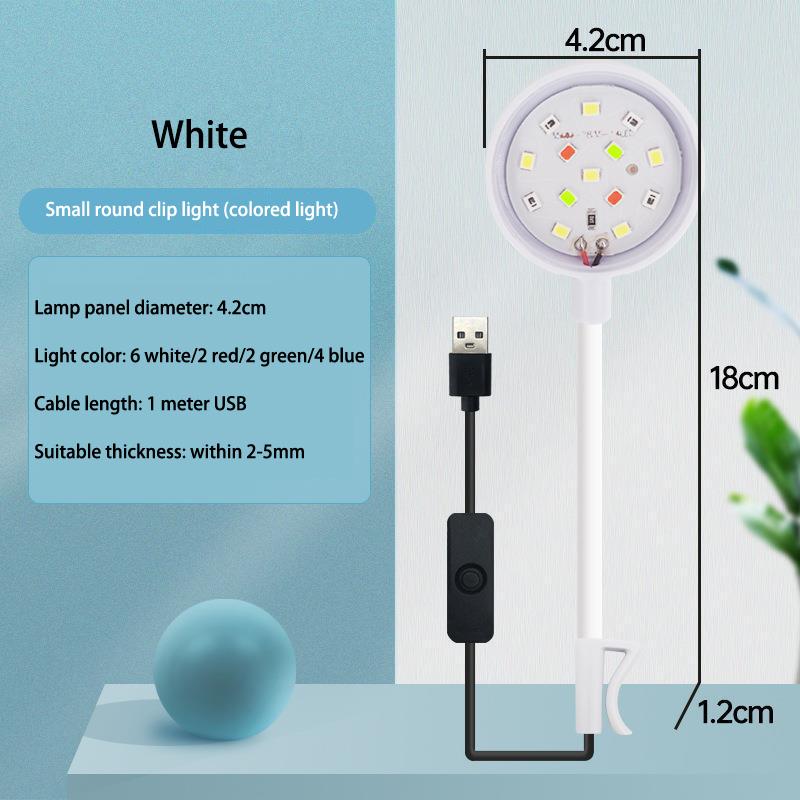Akvarium USB-plugg Akvariumlampe LED med klemme Akvarium for planter Akvatisk ferskvann Vannplante Fiskesparing Fylllys