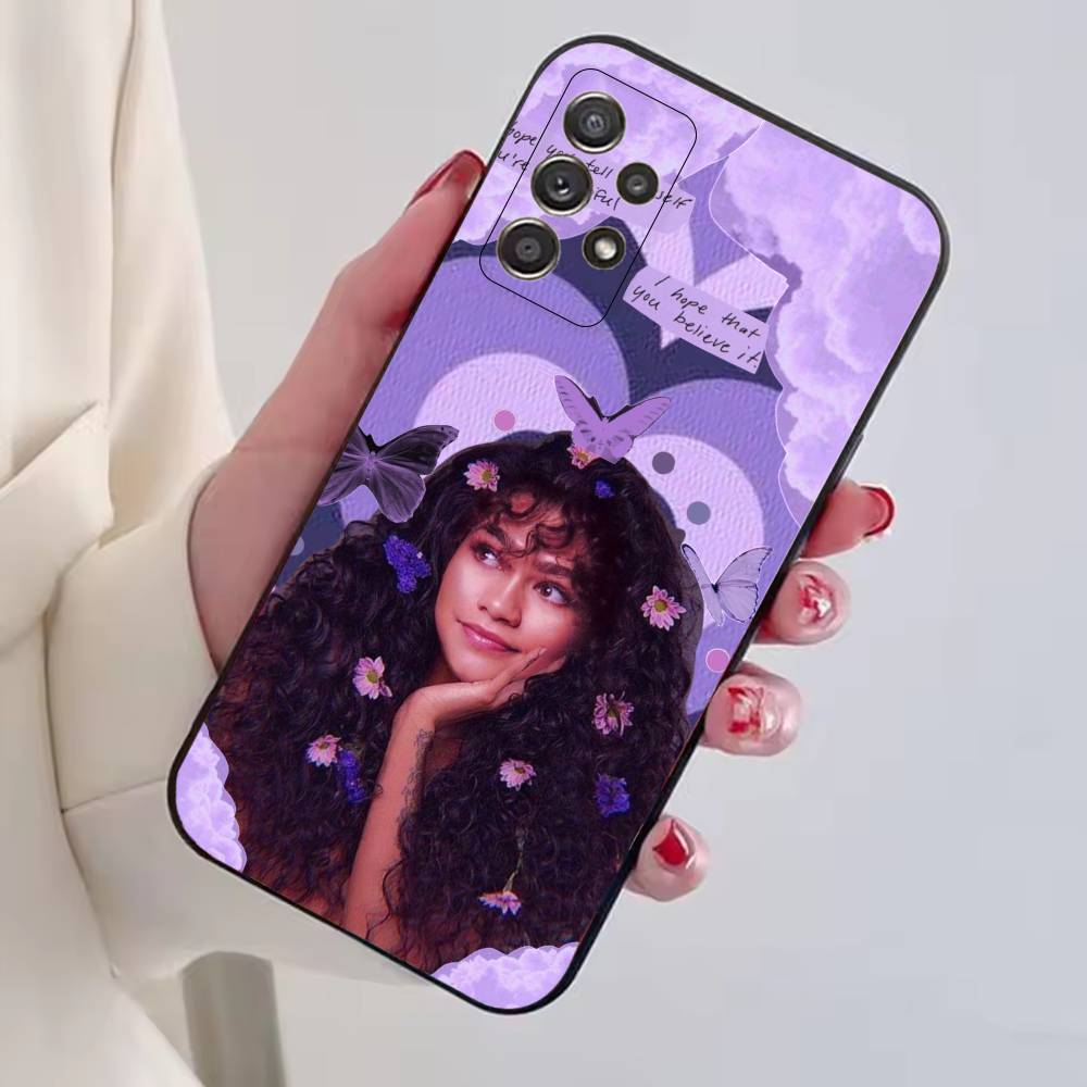Z-Zendaya Hot Actress Phone Case For Samsung S25,S24,S21,S22,S23,S30,Ultra,S20,Plus,Fe,Lite,Note,10,Black Cover