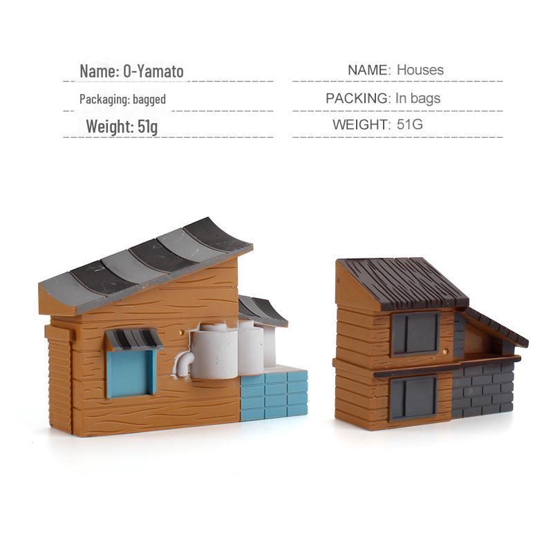 Children's Mini Farm & Tree House Simulation Playset with Fruit Trees, Dog House, and Fence Ornaments