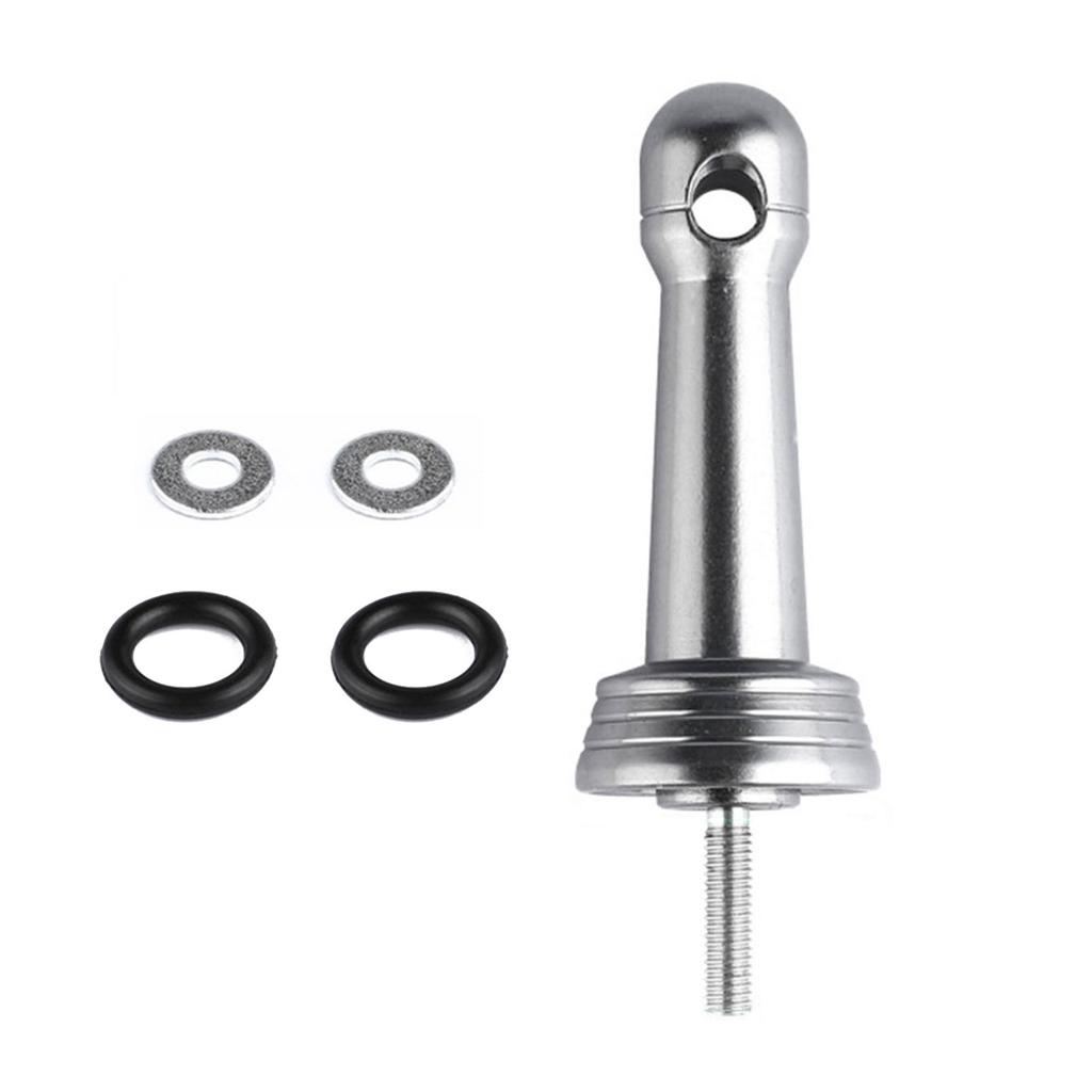 Insertion in/Screw In Reel Stand Fishing Wheel Balance Rod Aluminum Fishing Reel Balancer with Waterproof Rubber Rings
