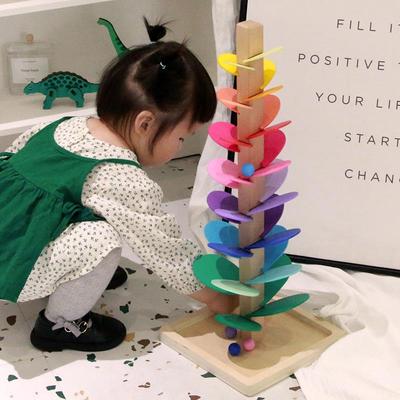 Rainbow Music Tree: Colorful Petal Leaves Rolling Ball Educational Toy for Kids' Birthday