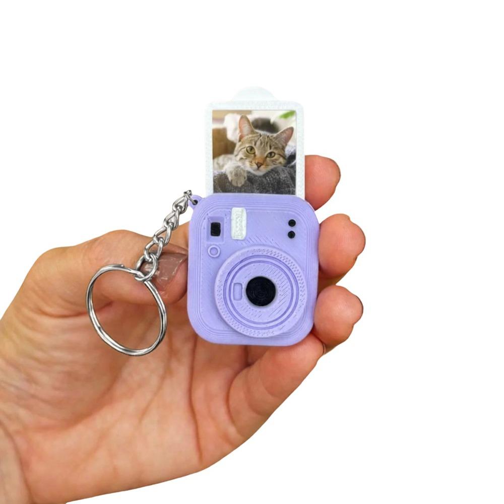 Portable Mini Camera Keychain Lightweight Bag Hanging Ornament  Custom Present фиолетовый