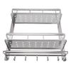 Shower Caddy Organizer Stainless Steel Wall Mounted Bathroom Shelf Rack with Towel Bar for Bathroom