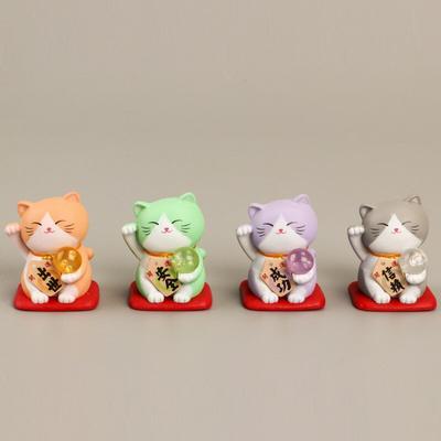 3D Charm Cat Animal Model Japanese Cartoon Statue Gift Ornaments Home Craft Decoration Glass Decoration DIY Accessories