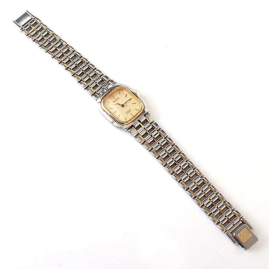Used MOH25102 Beautiful CITIZEN EXCEED Watch 2930-294858 Working Condition Silver x Gold