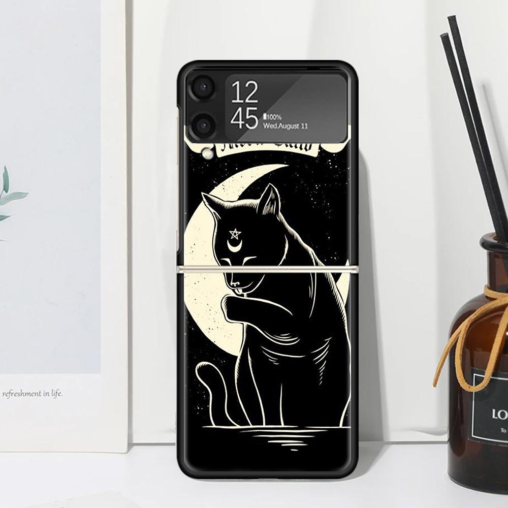 

Witch And Cat Colorful Cute Phone Case For Samsung Galaxy Z Flip 7 Flip7 Zflip 6 Flip6 5 Flip5 4 Flip4 3 Flip3 5G Fundas Black C Samsung Z Flip 5
