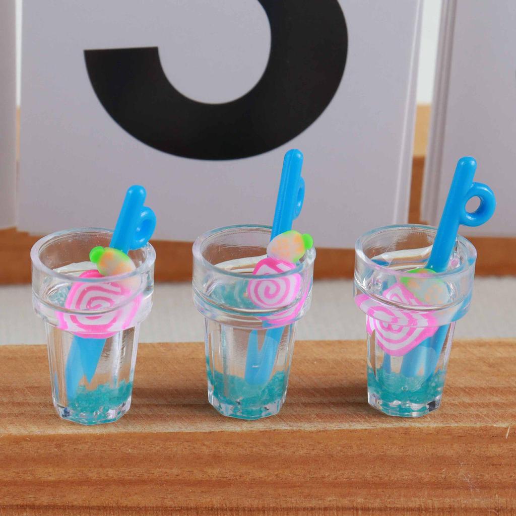 Miniature Fruit Drink Cup Earrings & Keychain Pendant