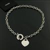 Heart-Shaped OT Buckle Chunky Titanium Steel Necklace - Rose Gold Chain 