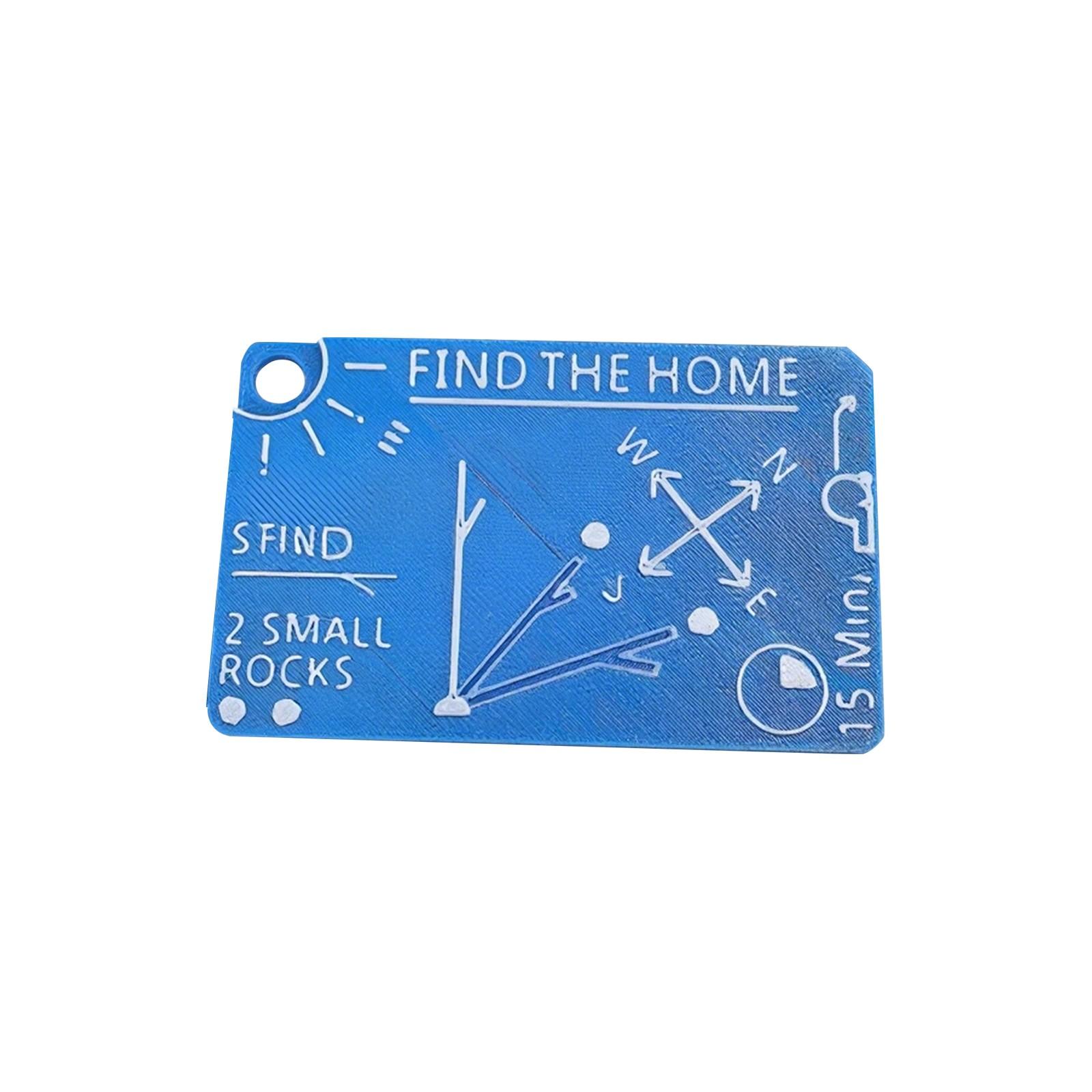 

Поиск дома, Ваш карманный справочник, Многоцелевая карта, Справочник для активного отдыха, Карманный компас-свисток для кемпинга One Size синий