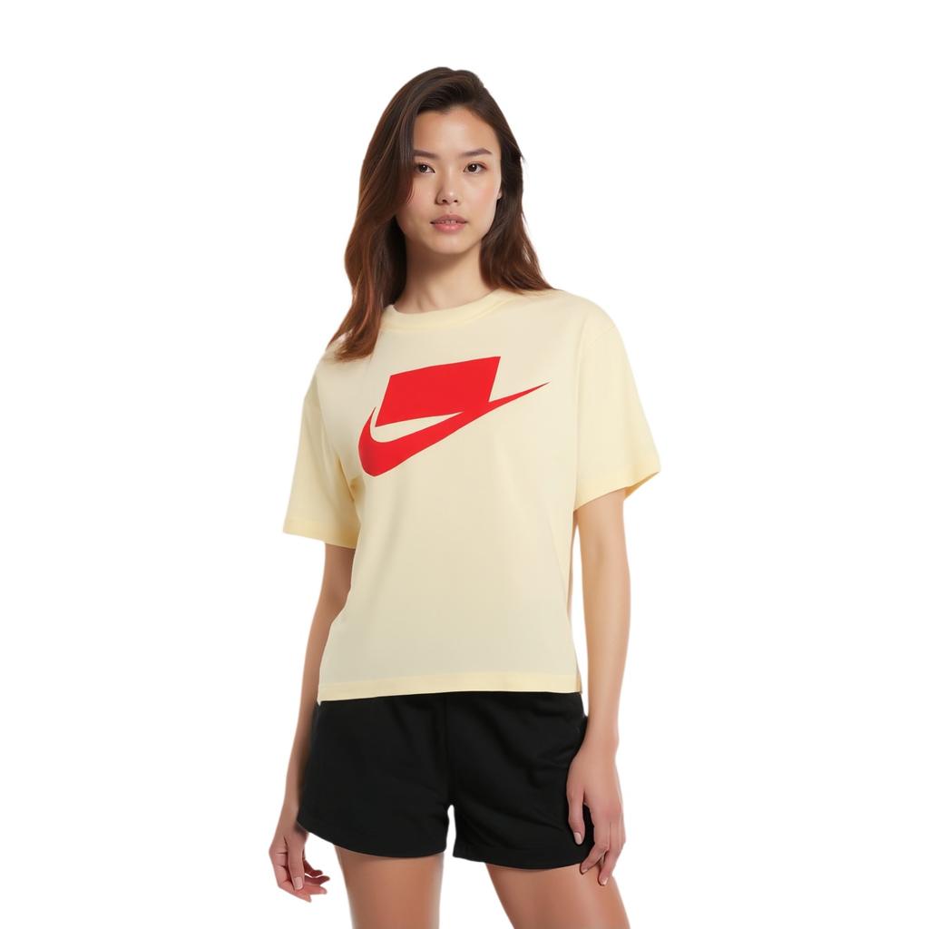 (WMNS) Nike Sportswear Chest Classic Large Logo Short Sleeve Yellow Women's AH4008-115