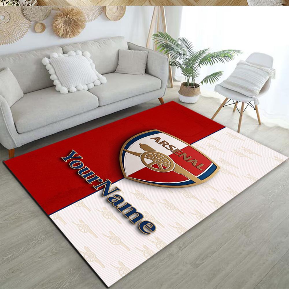 Arsenal Personalized Name Floor Mat Perfect for Hallway Kitchen Outdoor Foyer Antislip Carpet Decorate Offices Perfect Gift for Women/Men