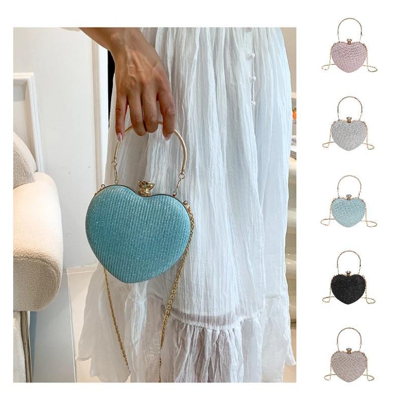 Trendy And Stylish Small Bag With Unique Lock Buckle 2023 Summer Fashion Chain Shoulder Crossbody Bag Gold Silver Pink Blue)