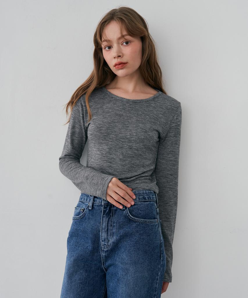 5OML Layered Slim Long Sleeve (Melan Grey)