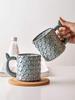 Novelty Mermaid Mug With Golden Tail Handle Cute Coffee Cup Ceramic Large Tea Cup Suitable For Valentine's Day Gifts