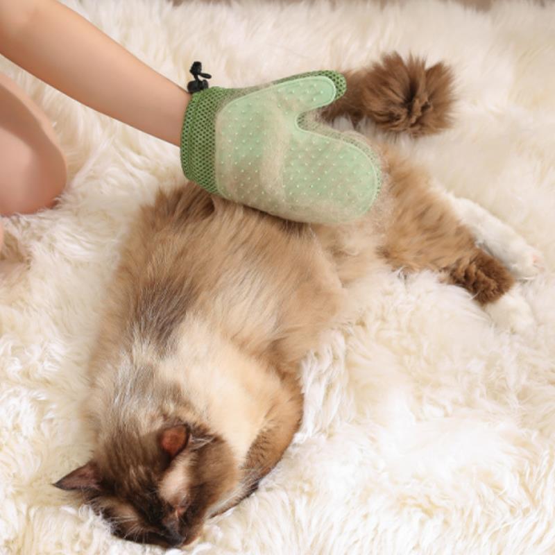 Pet Hair Glove Comb Pet Dog Cat Grooming Cleaning Glove Deshedding Hair Remover Massage Brush Animal Supplies Cat Accessoies