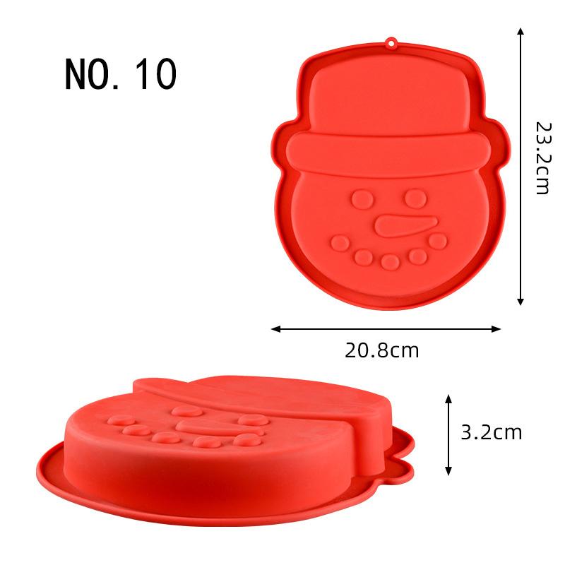 Christmas Silicone Mold Non Stick Cake Decorating Tools For Jelly Chocolate Candy Baking Dessert DIY Holiday